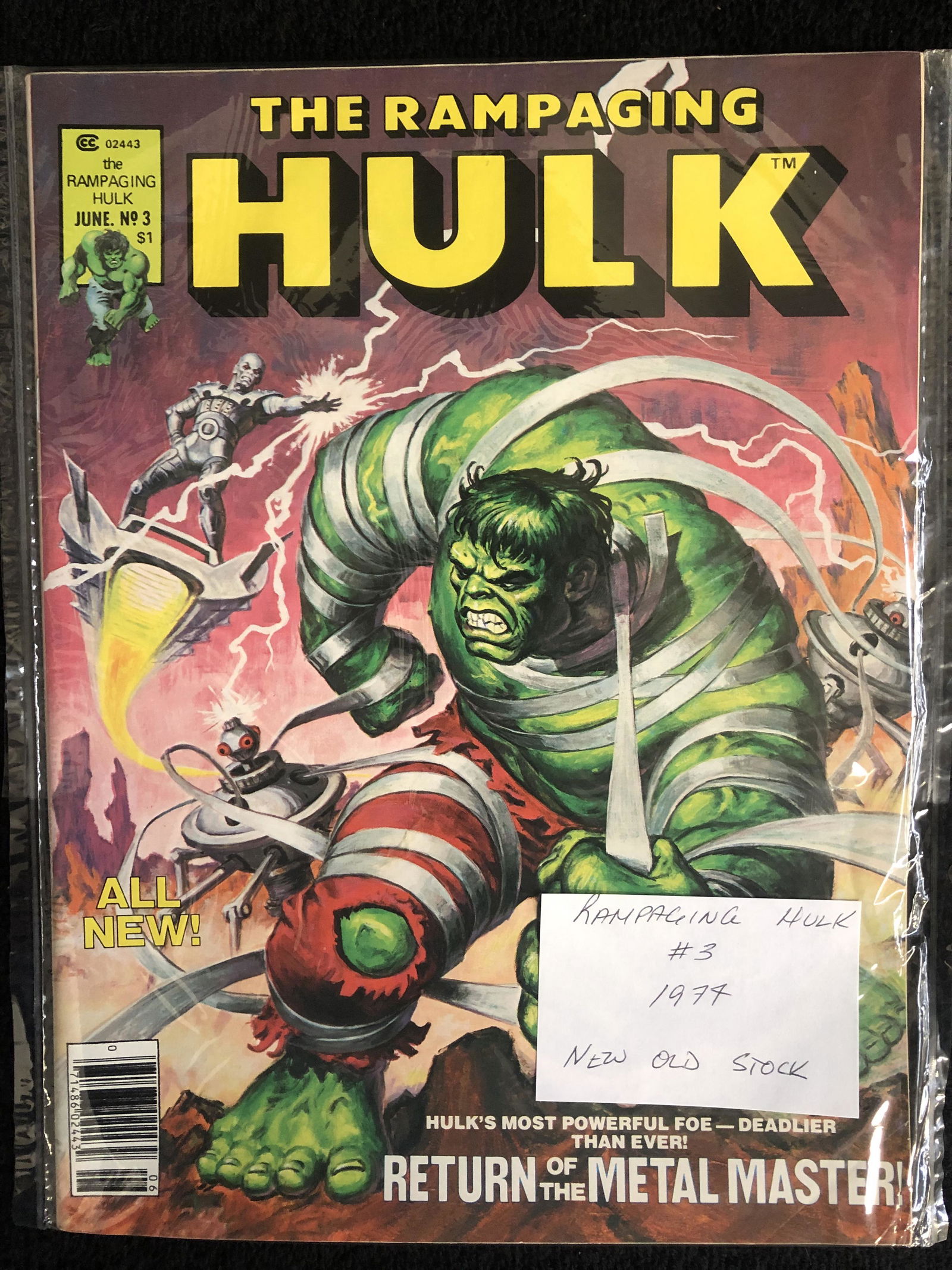 THE RAMPAGING HULK #3 (1974) NEW OLD STOCK (1 of 1)