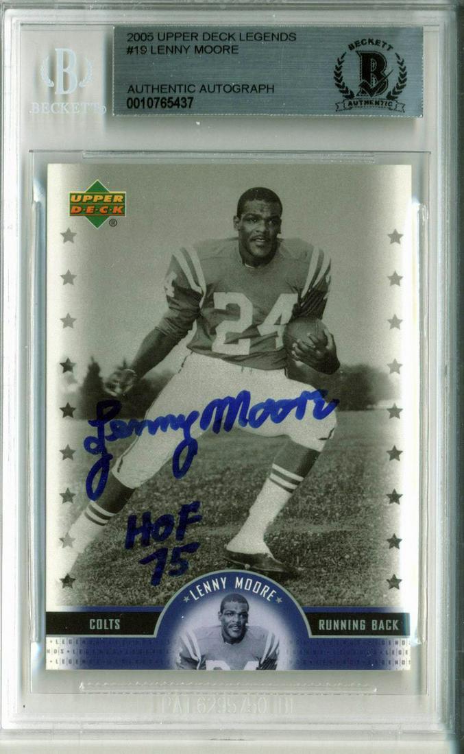 2005 UPPER DECK LEGENDS #19 LENNY MOORE AUTHENTIC (1 of 1)