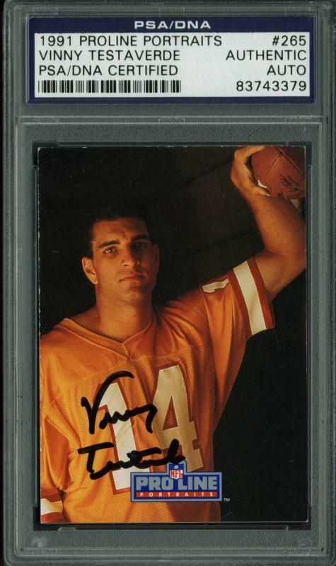 1991 PROLINE PORTRAITS #265 VINNY TESTAVERDE AUTHENTIC (1 of 1)