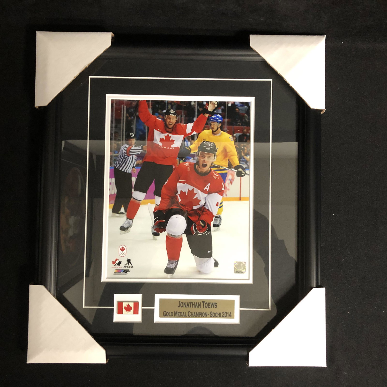JONATHAN TOEWS GOLD MEDAL CHAMPION - SOCHI 2014 FRAMED: JONATHAN TOEWS GOLD MEDAL CHAMPION - SOCHI 2014 FRAMED PHOTO (16X20)