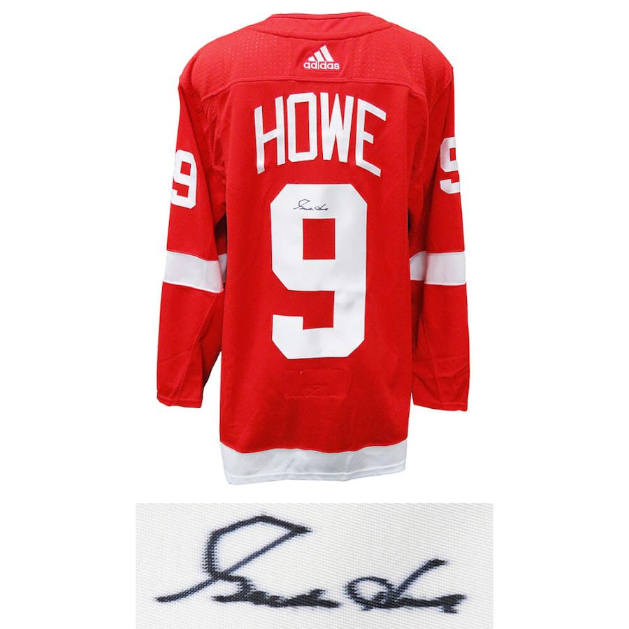 GORDIE HOWE SIGNED DETROIT RED WINGS RED ADIDAS PREMIER (1 of 1)