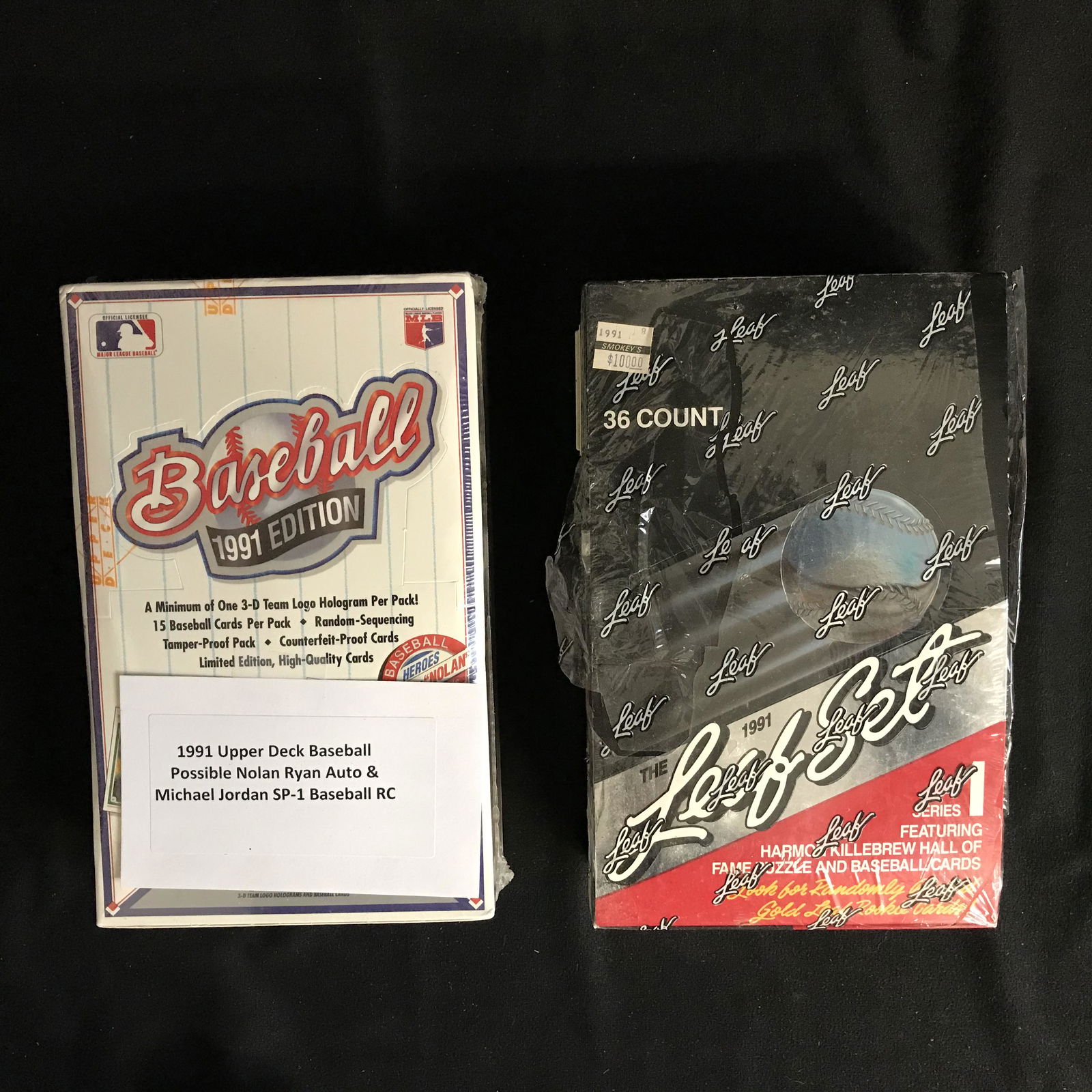 BASEBALL BLASTER BOX LOT (1991 UPPER DECK, 1991 LEAF) (1 of 1)
