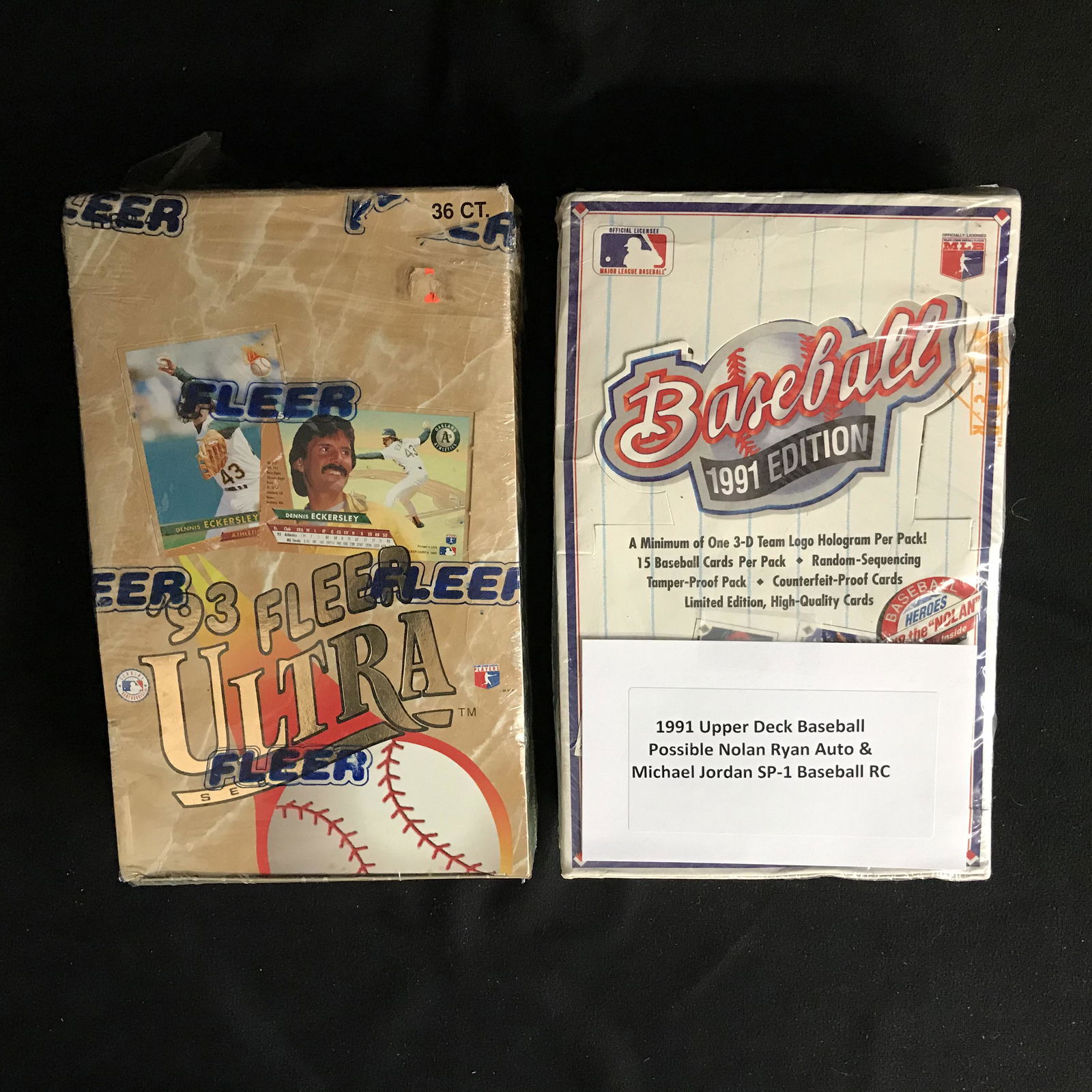 BASEBALL BLASTER BOX LOT (1991 UPPER DECK, 1993 FLEER (1 of 1)