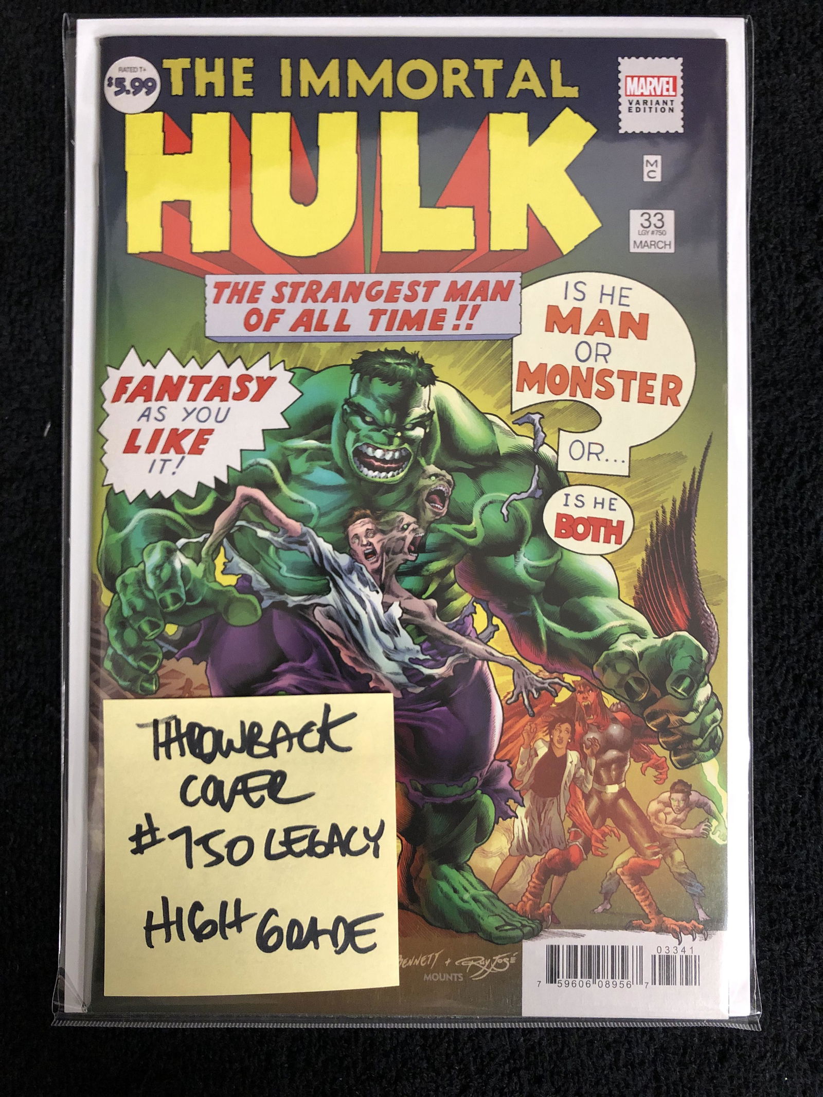 THE IMMORTAL HULK #750 Legacy (MARVEL VARIANT EDITION) (1 of 1)