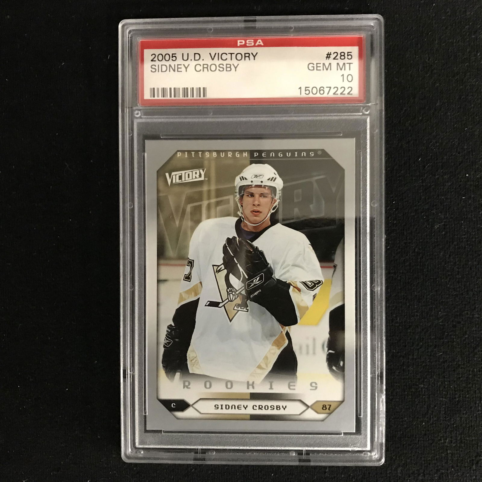 2005 U.D VICTORY #285 SIDNEY CROSBY (PSA GEM MINT 10) (1 of 2)