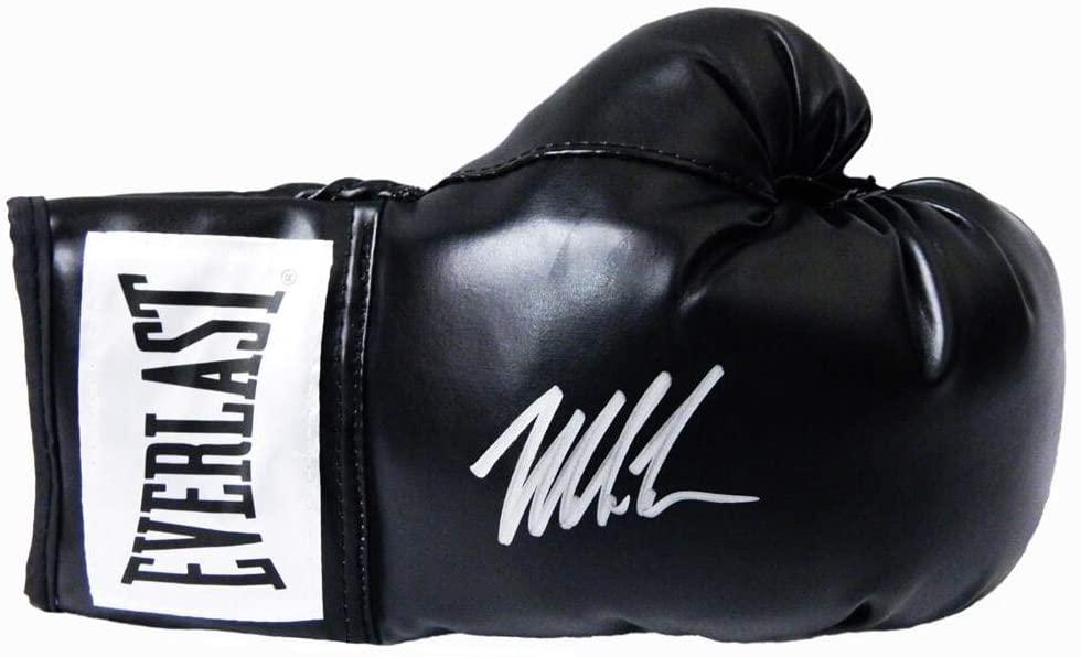 MIKE TYSON SIGNED EVERLAST BLACK FULL SIZE BOXING GLOVE (1 of 1)