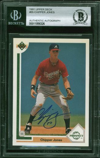 Braves Chipper Jones Authentic Signed 1991 Upper Deck (1 of 2)