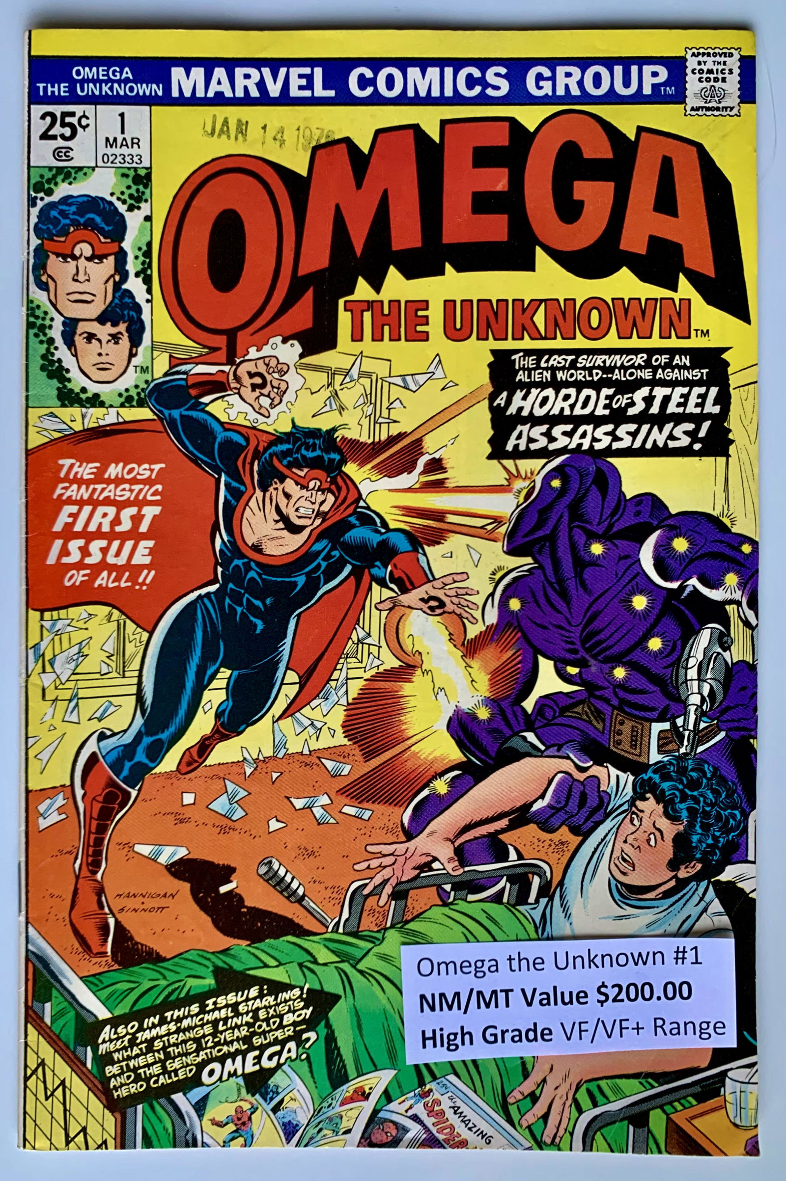 OMEGA THE UNKNOWN #1 (MARVEL COMICS) (1 of 1)