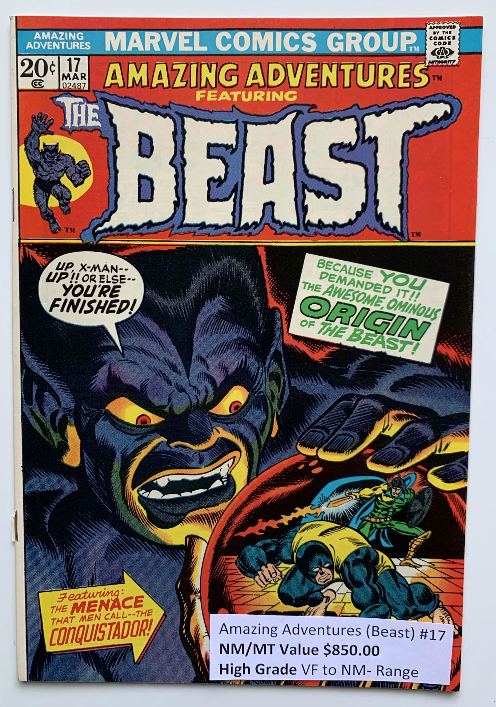 AMAZING ADVENTURES BEAST #17 (MARVEL COMICS) (1 of 1)