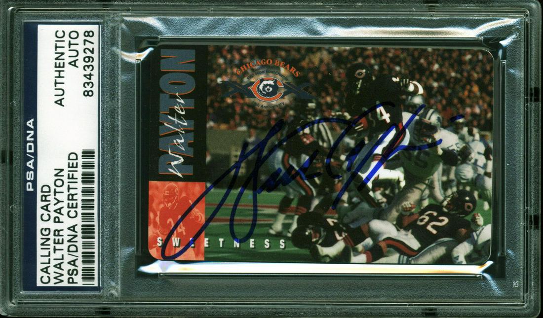 Bears Walter Payton Authentic Signed 2.25x3.5 1995 Call (1 of 1)