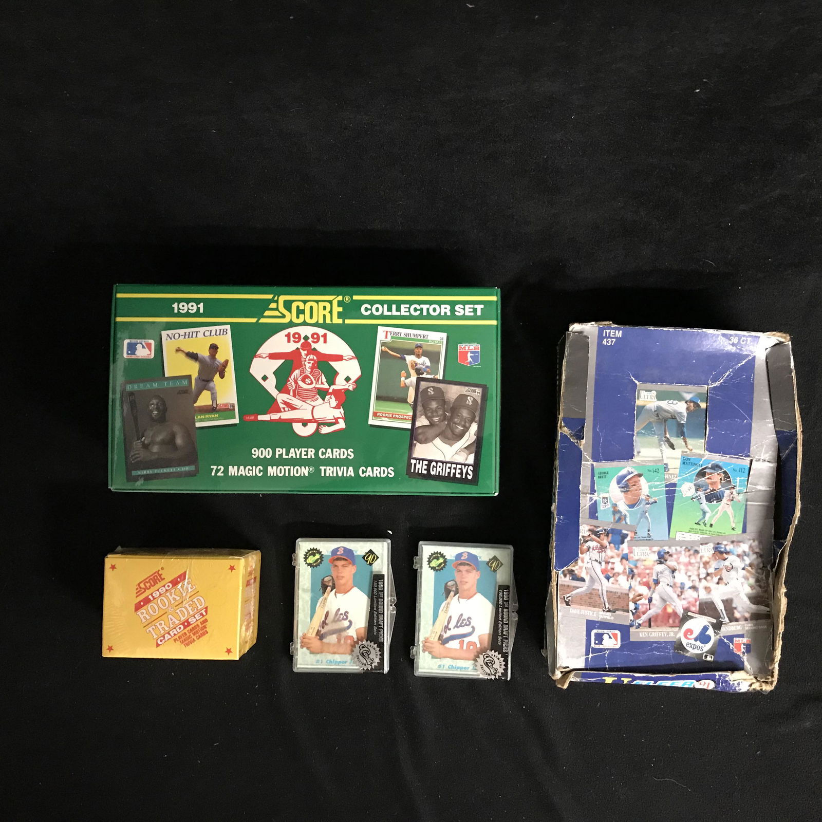 EARLY 1990s BASEBALL CARD BOXES LOT (1 of 1)