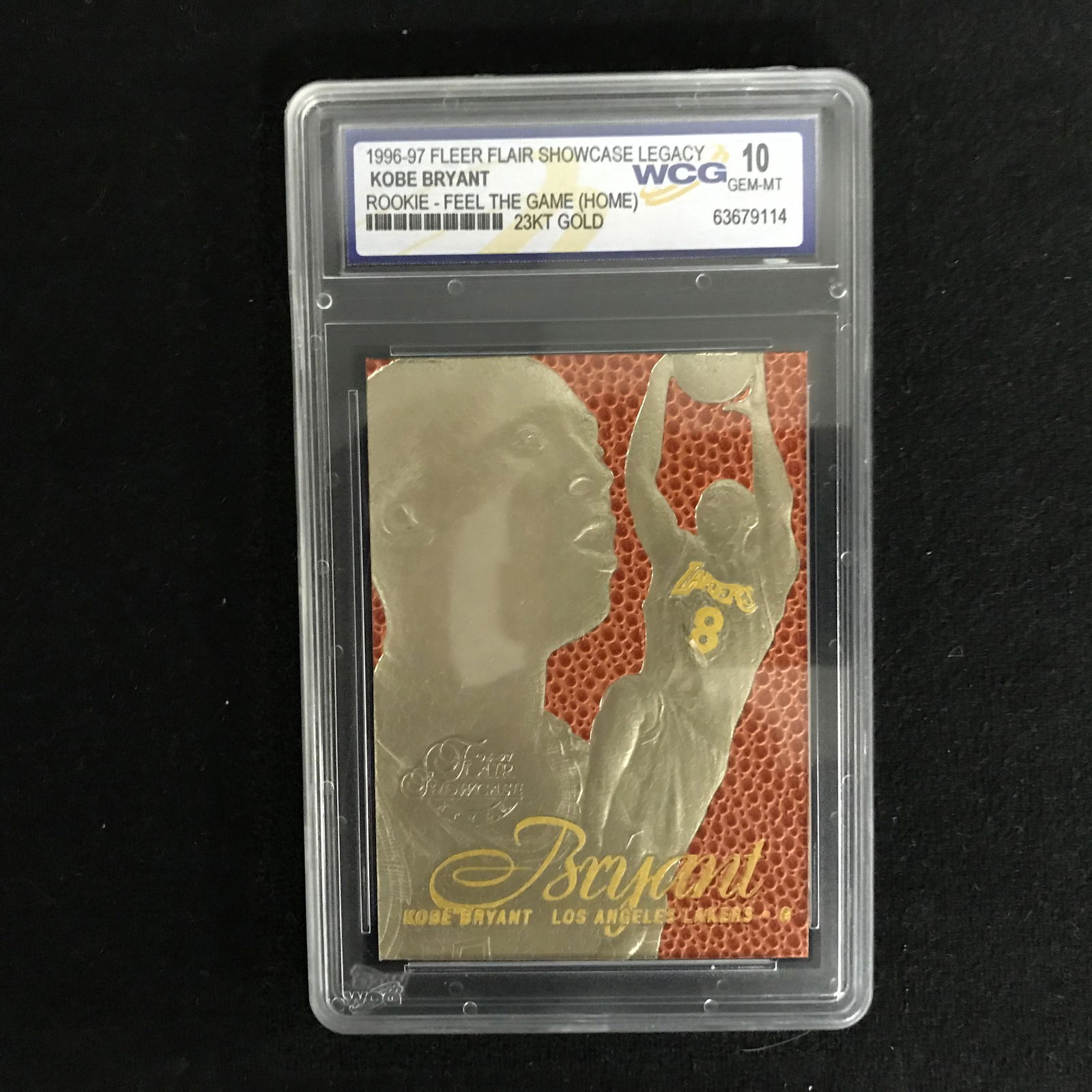 1996-97 FLEER SHOWCASE LEGACY KOBE BRYANT ROOKIE- FEEL (1 of 1)