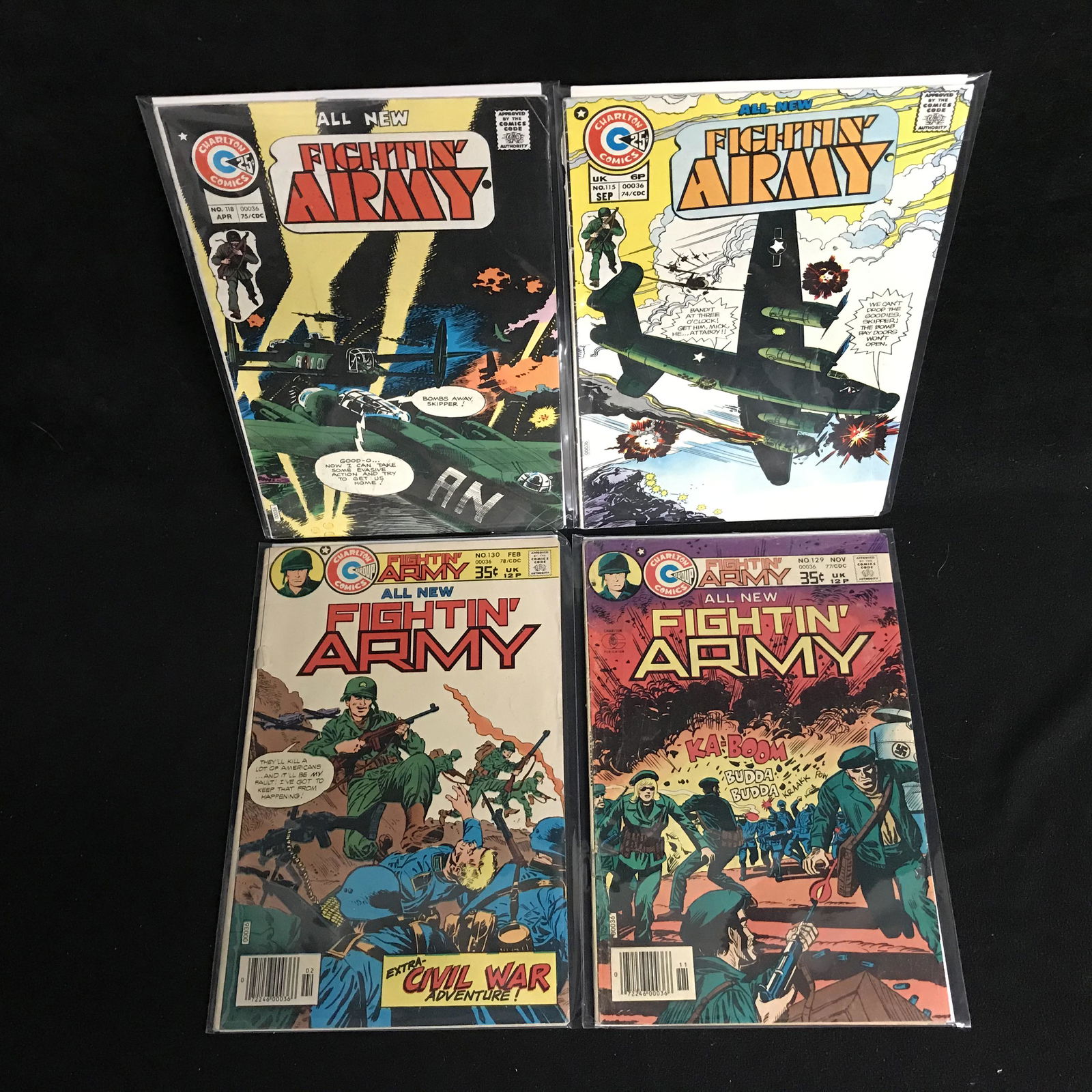 VINTAGE FIGHTIN' ARMY COMIC BOOK LOT (CHARLTON COMICS) (1 of 1)
