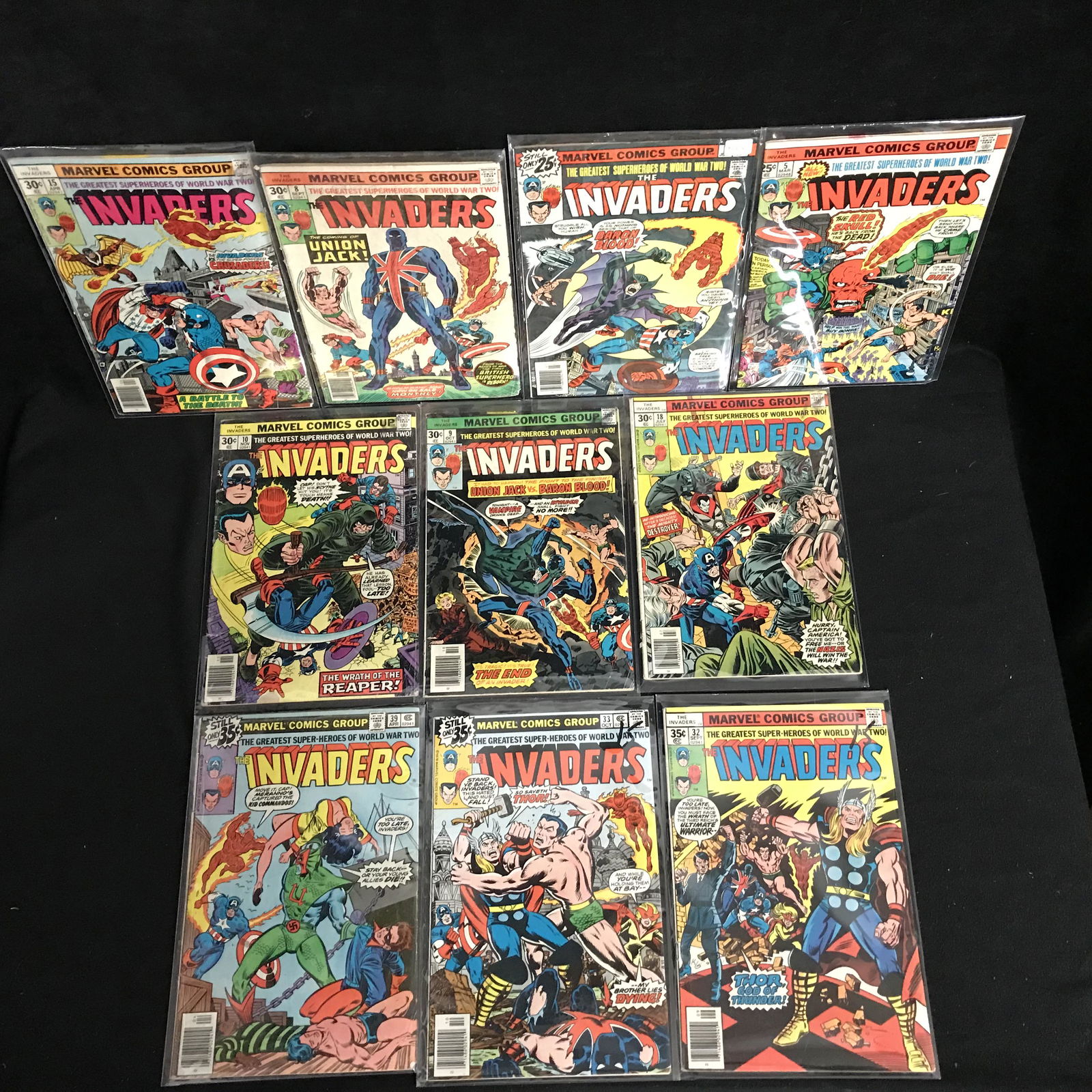 THE INVADERS COMIC BOOK LOT (MARVEL COMICS) (1 of 1)