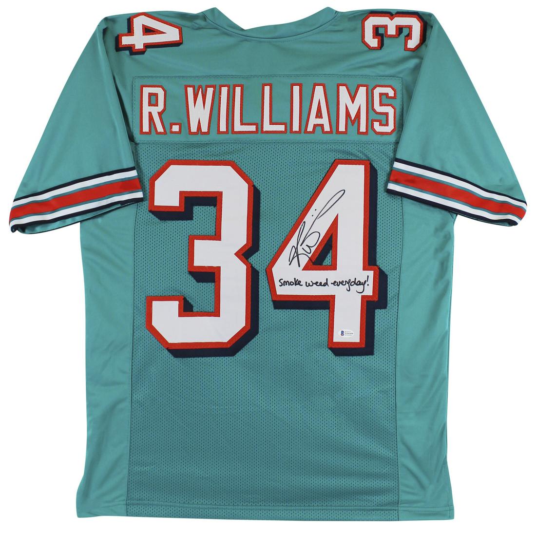 Ricky Williams Authentic Signed Teal Pro Style Jersey (1 of 3)