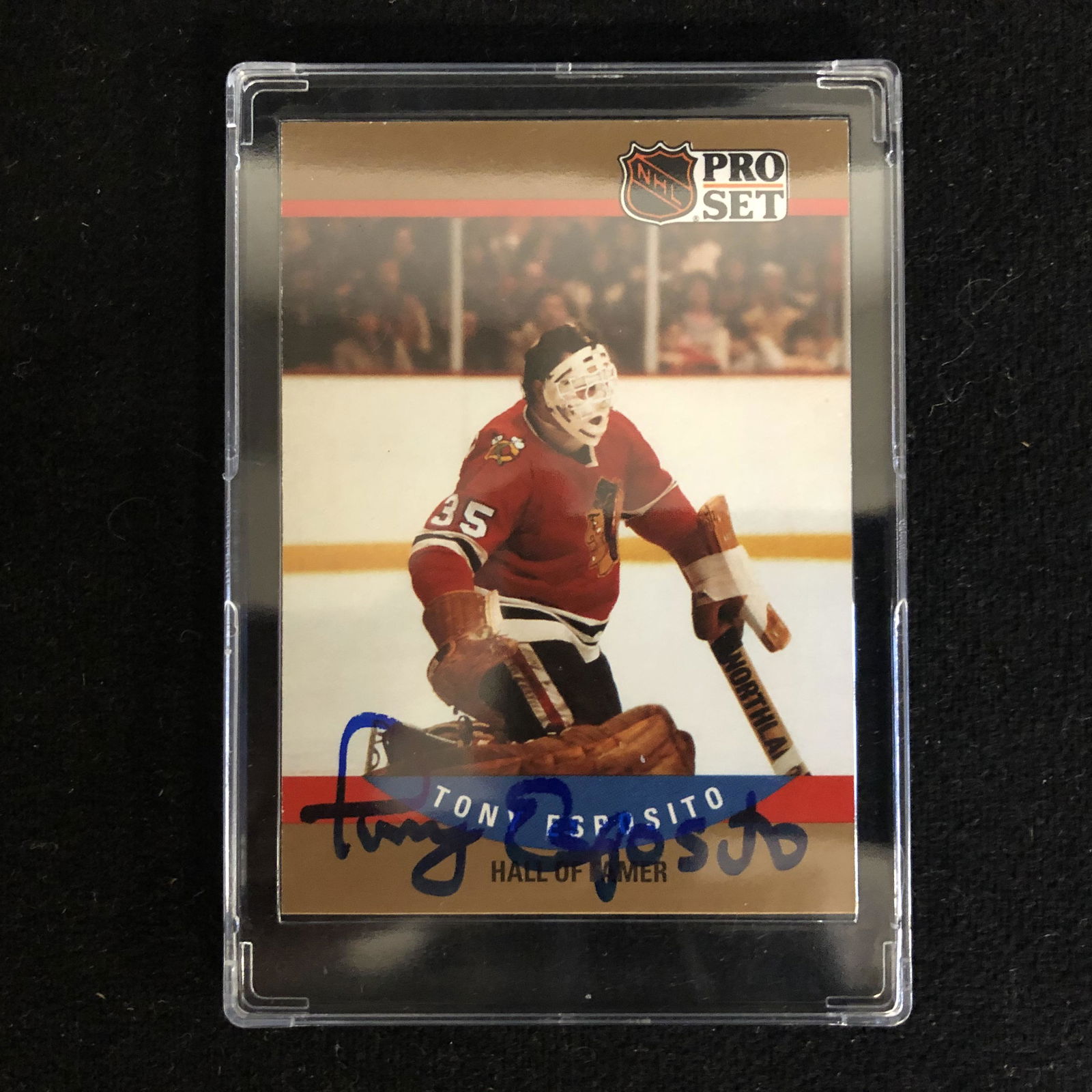 TONY ESPOSITO SIGNED TRADING CARD: TONY ESPOSITO SIGNED TRADING CARD