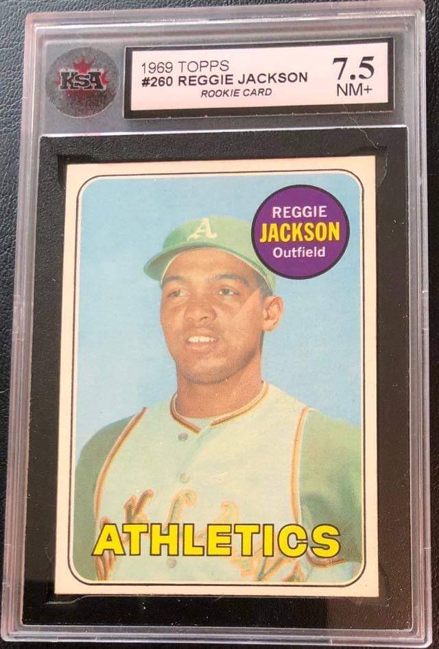 1969 TOPPS #260 REGGIE JACKSON RC (KSA 7.5) (1 of 2)