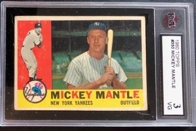 1960 TOPPS #350 MICKEY MANTLE (KSA 3) (1 of 2)