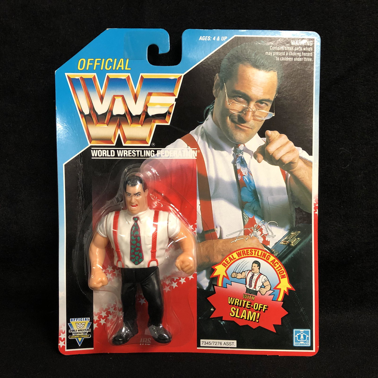 HASBRO OFFICIAL WWF "IRS" WRESTLING FIGURE (MOC): HASBRO OFFICIAL WWF "IRS" WRESTLING FIGURE (MOC)