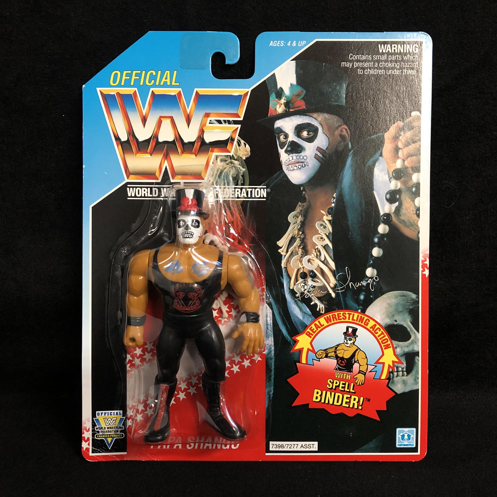 OFFICIAL WWF PAPA SHANGO WRESTLING FIGURE Blue Card MOC: OFFICIAL WWF PAPA SHANGO WRESTLING FIGURE Blue Card MOC (HASBRO)