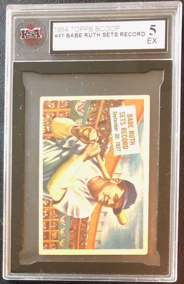 1954 TOPPS SCOOP #41 BABE RUTH (KSA 5) (1 of 2)