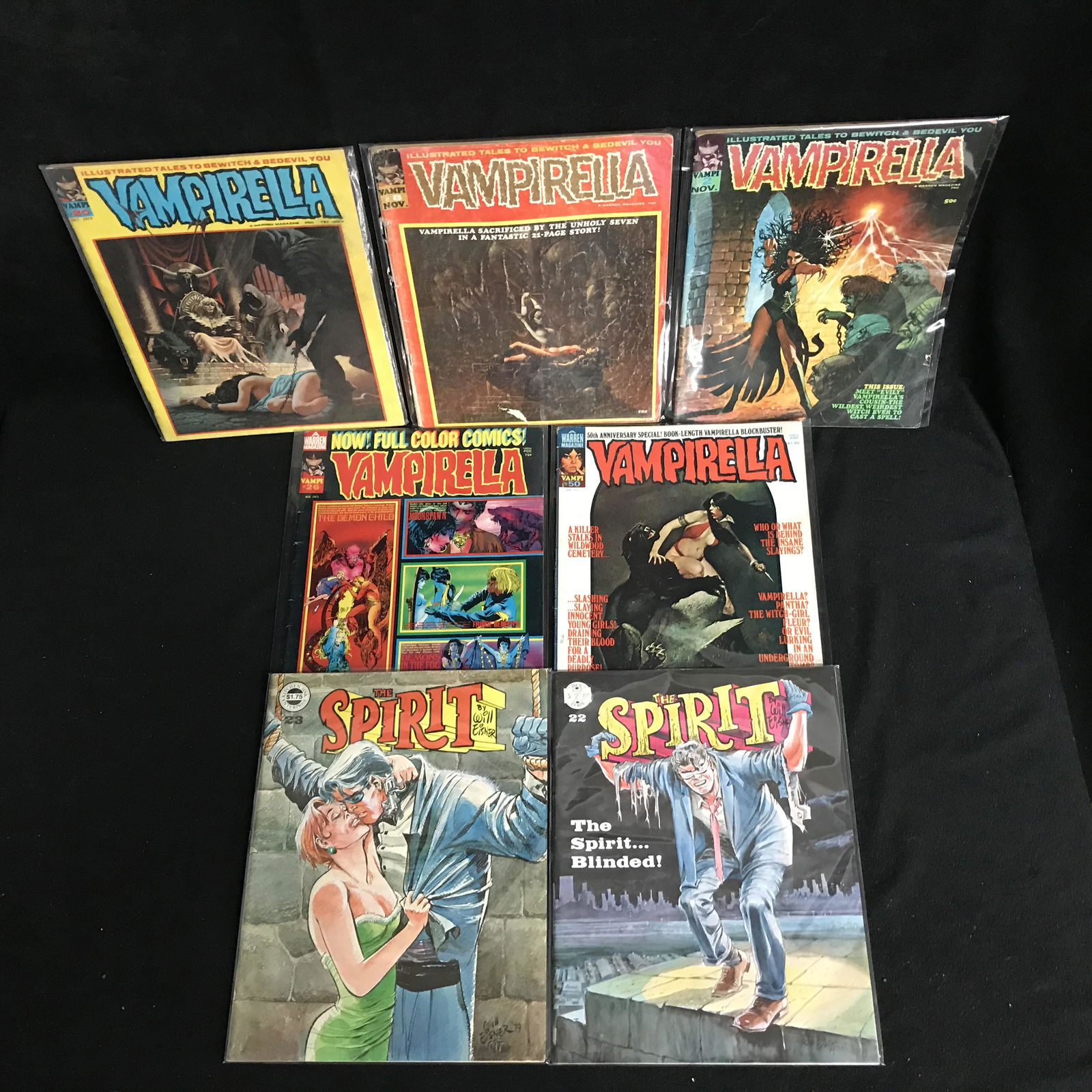 VAMPIRELLA/ THE SPIRIT COMIC BOOK LOT (1 of 1)