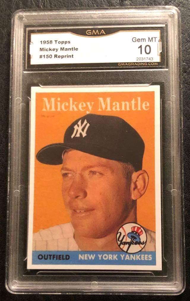 1958 TOPPS MICKEY MANTLE #150 Reprint (GEM MINT 10) (1 of 2)