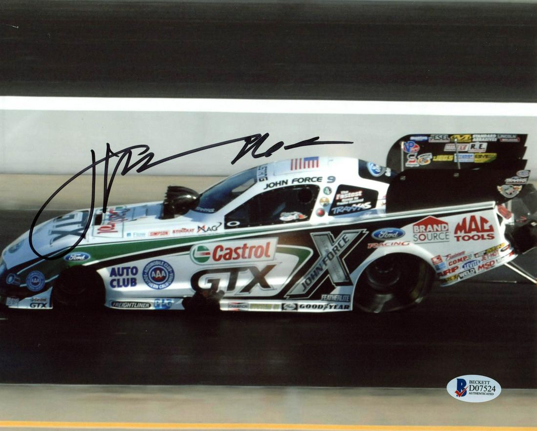 John Force "16x" NHRA Drag Racing Authentic Signed 8x10 (1 of 1)