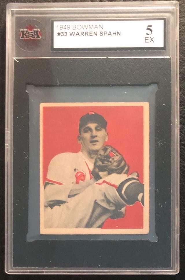 1949 BOWMAN #33 WARREN SPAHN (KSA 5) (1 of 2)
