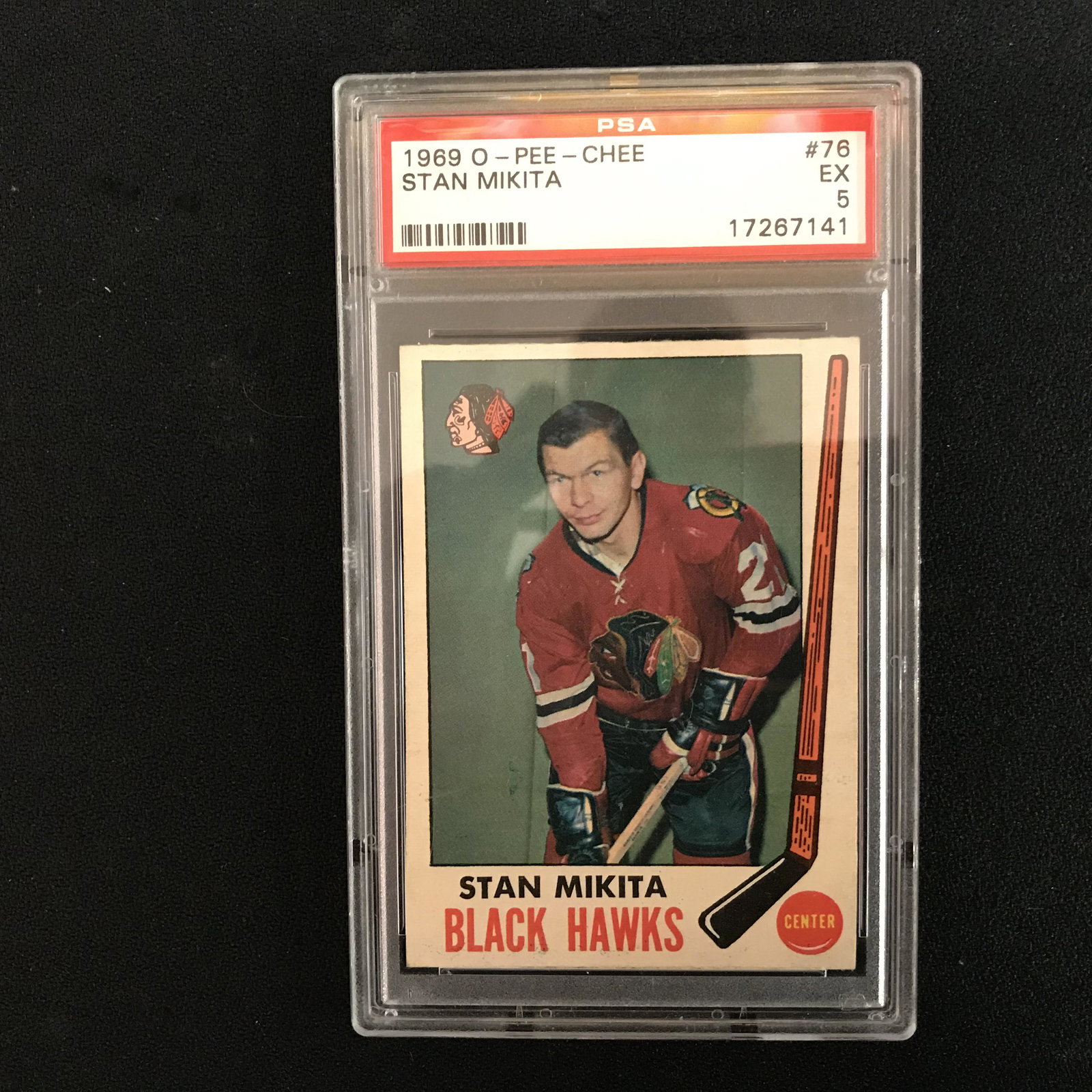1969 O-PEE-CHEE #76 STAN MIKITA (EX 5): 1969 O-PEE-CHEE #76 STAN MIKITA (EX 5)