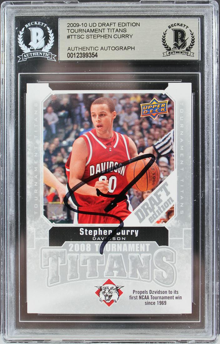 2009-10 UD DRAFT EDITION TOURNAMENT TITANS #TTSC STEPHE: 2009-10 UD DRAFT EDITION TOURNAMENT TITANS #TTSC STEPHEN CURRY AUTHENTIC AUTOGRAPH (BECKETT)