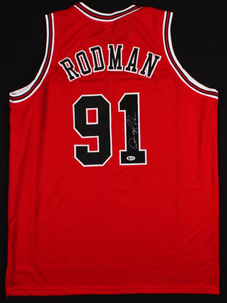 Dennis Rodman Signed Jersey (Beckett COA) (1 of 3)