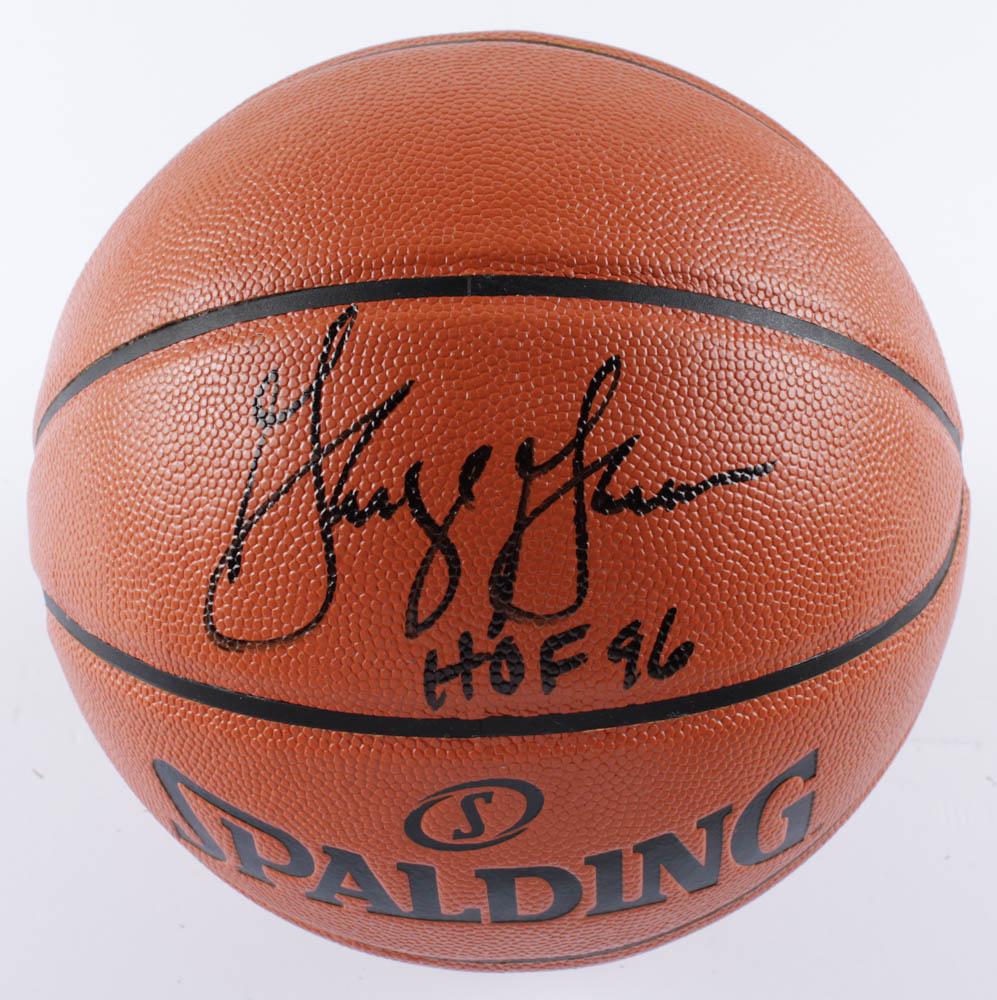 George Gervin Signed NBA Game Ball Series Basketball (1 of 2)