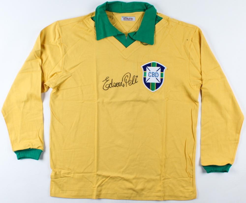 Pele Signed Team Brazil Jersey (JSA ALOA) (1 of 3)