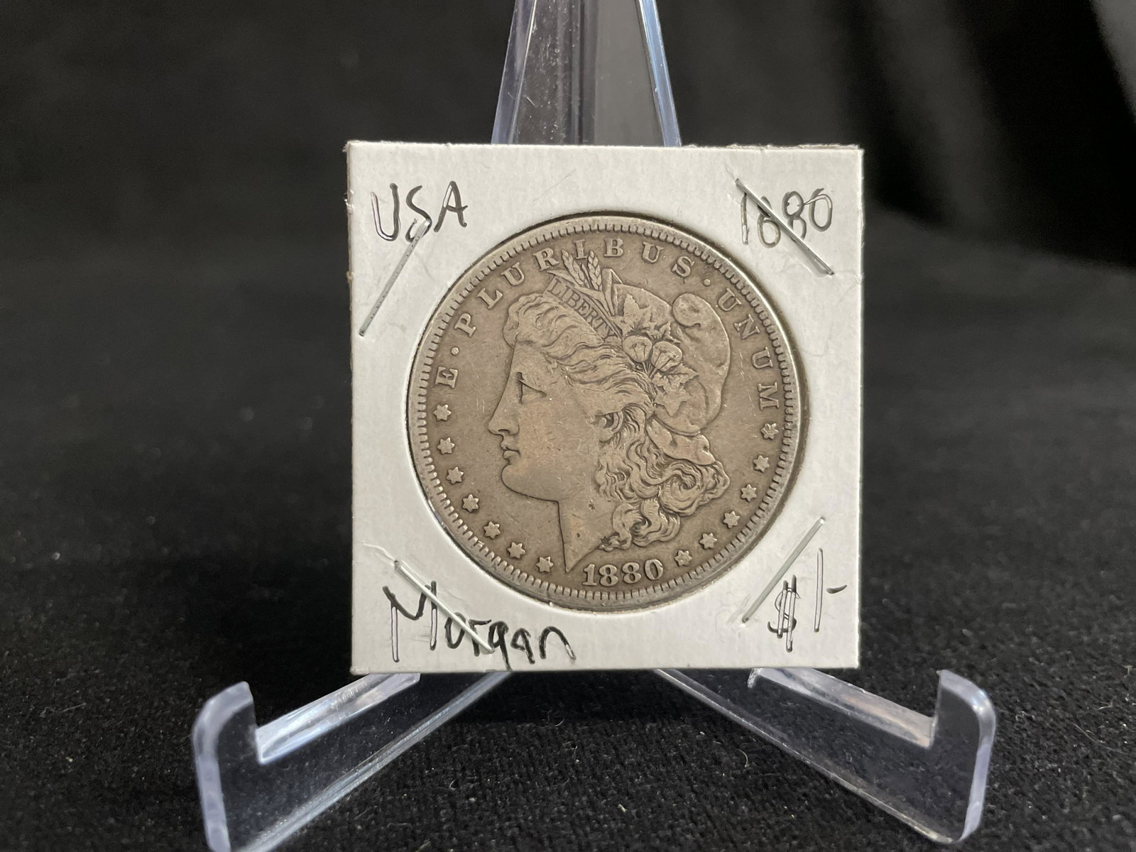 1880 USA MORGAN SILVER DOLLAR: 1880 USA MORGAN SILVER DOLLAR