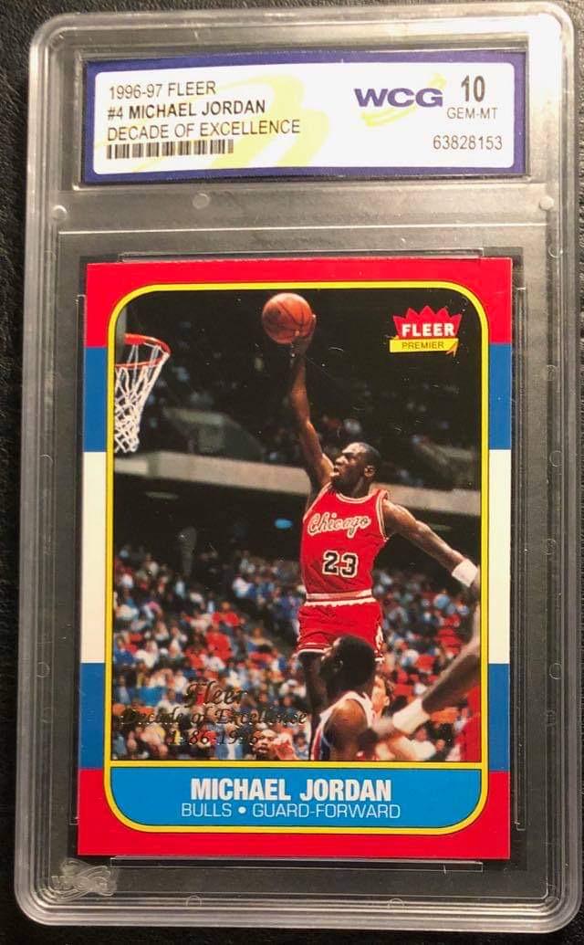 1996-97 FLEER #4 MICHAEL JORDAN DECADE OF EXCELLENCE (1 of 2)