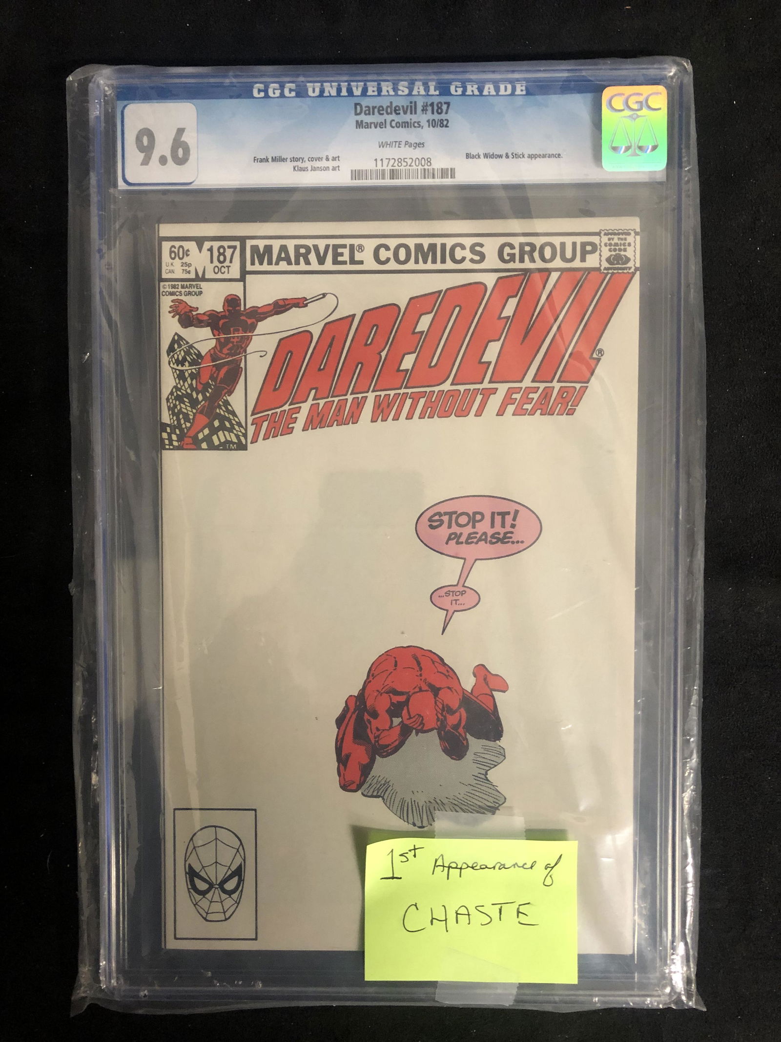 DAREDEVIL #187 (CGC 9.6) MARVEL COMICS (1 of 1)