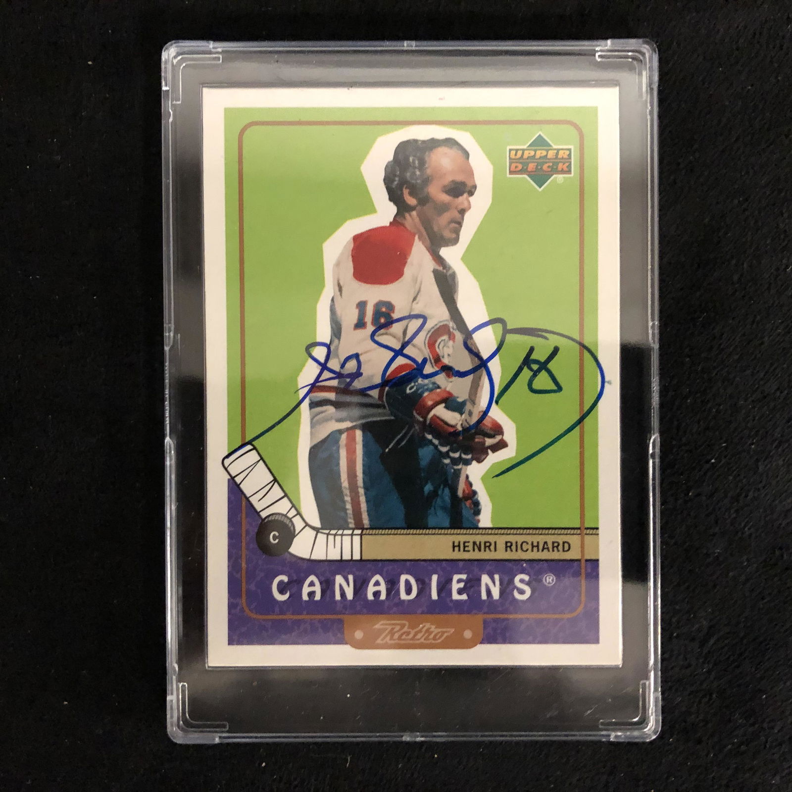 1999 UPPER DECK GUY LAFLEUR AUTOGRAPHED CARD (1 of 2)