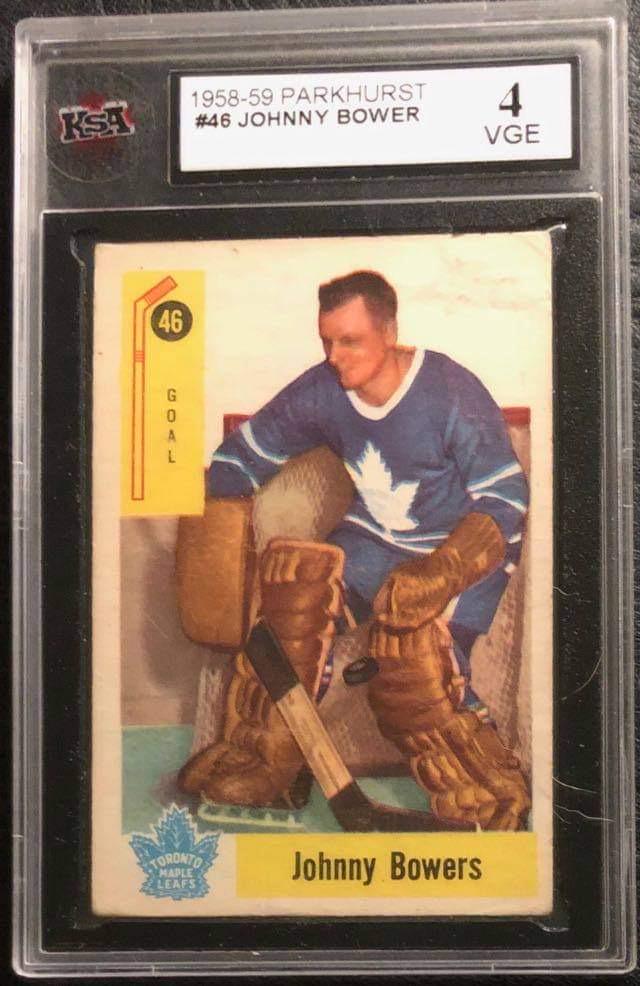 1958-59 PARKHURST #46 JOHNNY BOWER (KSA 4): 1958-59 PARKHURST #46 JOHNNY BOWER (KSA 4)