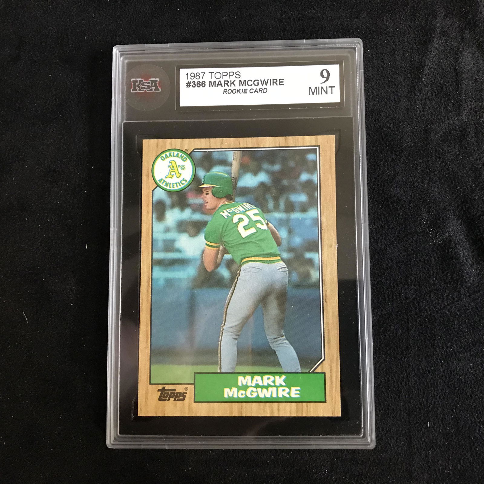 1987 TOPPS #366 MARK McGWIRE Rookie Card (9 MINT) (1 of 1)