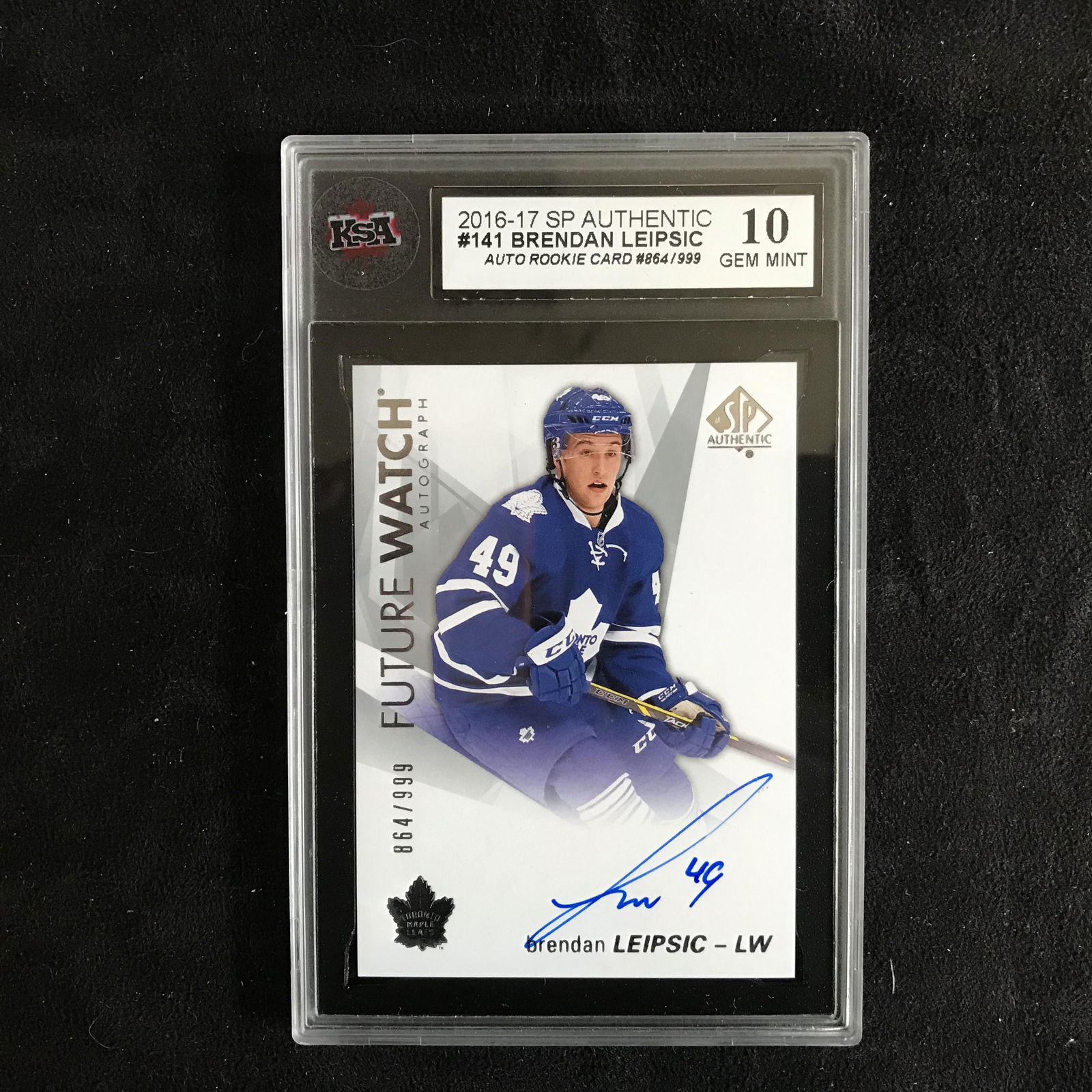 2016-17 SP AUTHENTIC #141 BRENDAN LEIPSIC Auto Rookie (1 of 1)