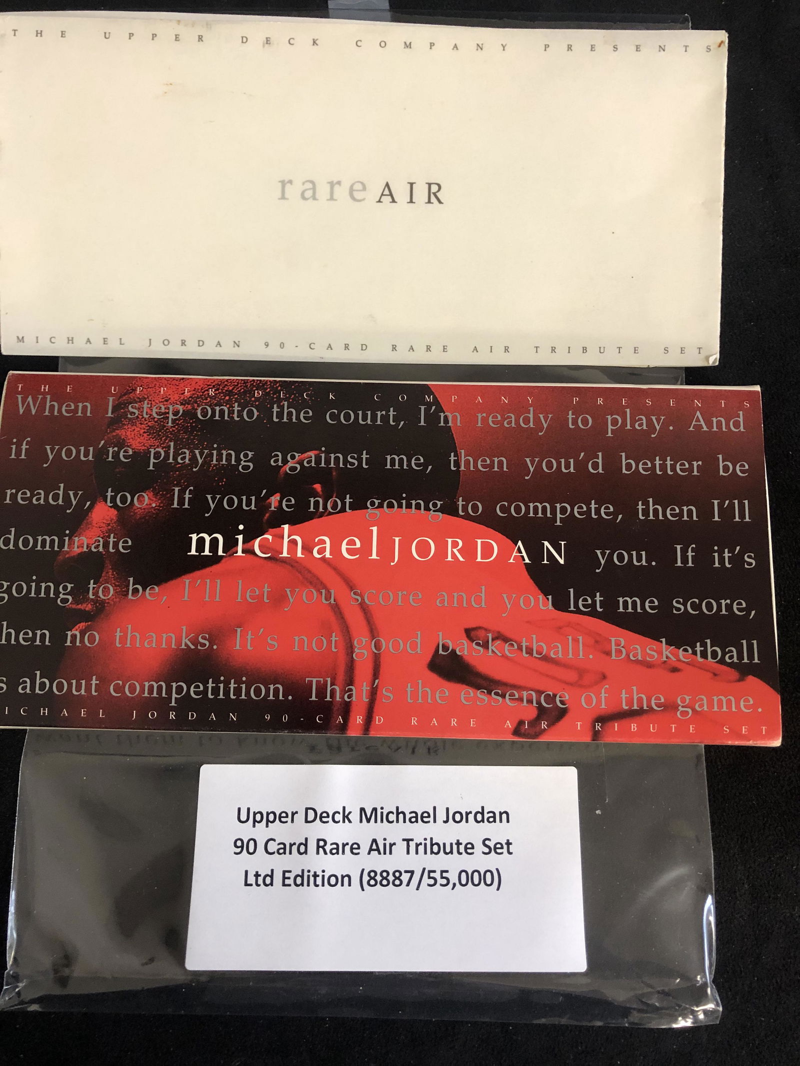 UPPER DECK MICHAEL JORDAN 90 CARD RARE AIR TRIBUTE SET (1 of 3)