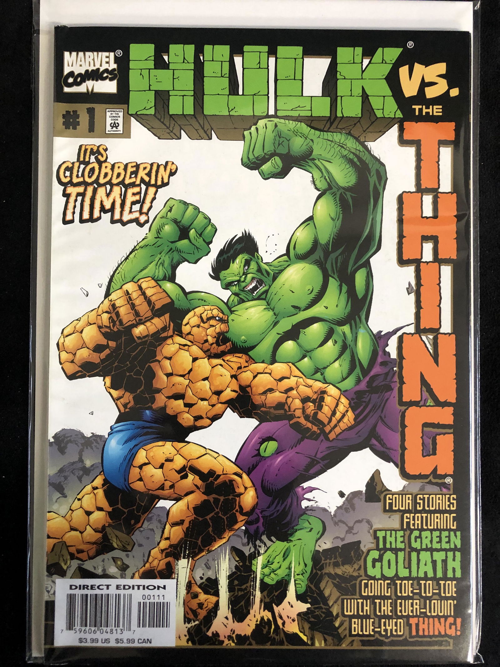 HULK VS. THE THING #1 (MARVEL COMICS) (1 of 1)