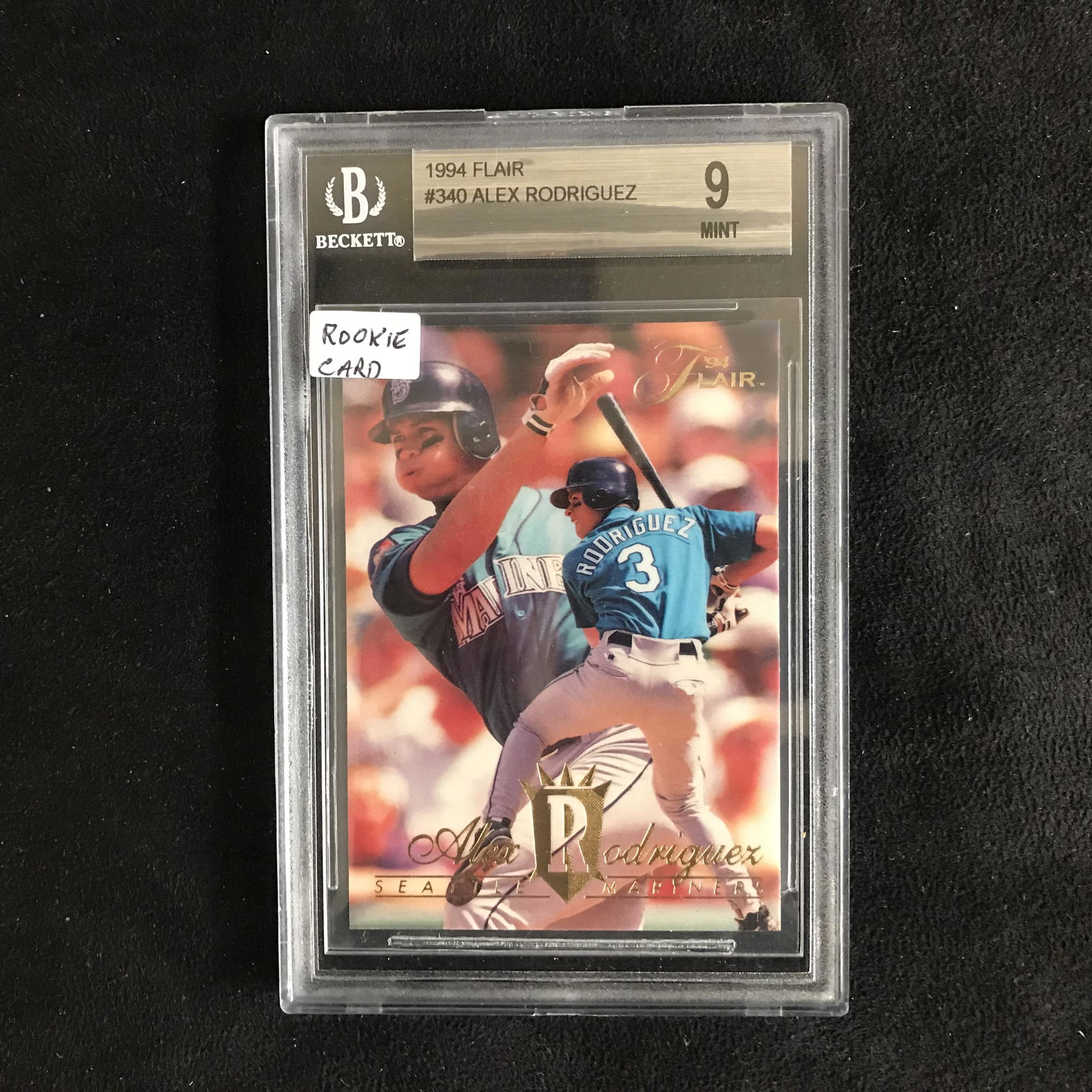 1994 FLAIR #340 ALEX RODRIGUEZ RC (9 MINT) (1 of 1)