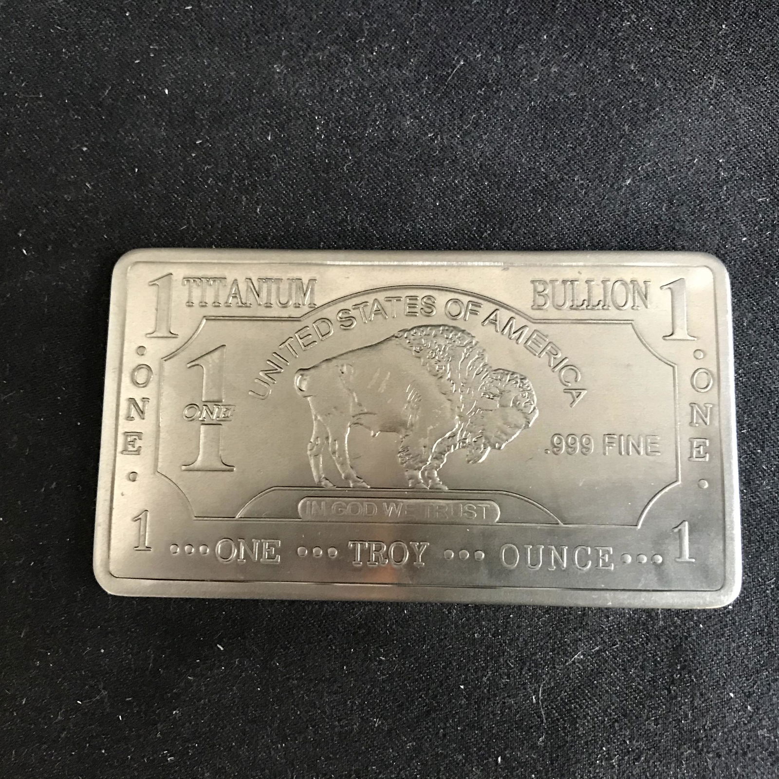 1 TROY OUNCE OF .999 TITANIUM: 1 TROY OUNCE OF .999 TITANIUM