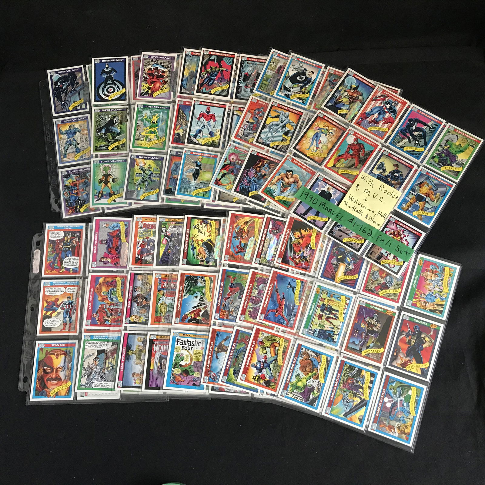1990 MARVEL COLLECTOR CARD SET (COMPLETE #1-162) (1 of 1)