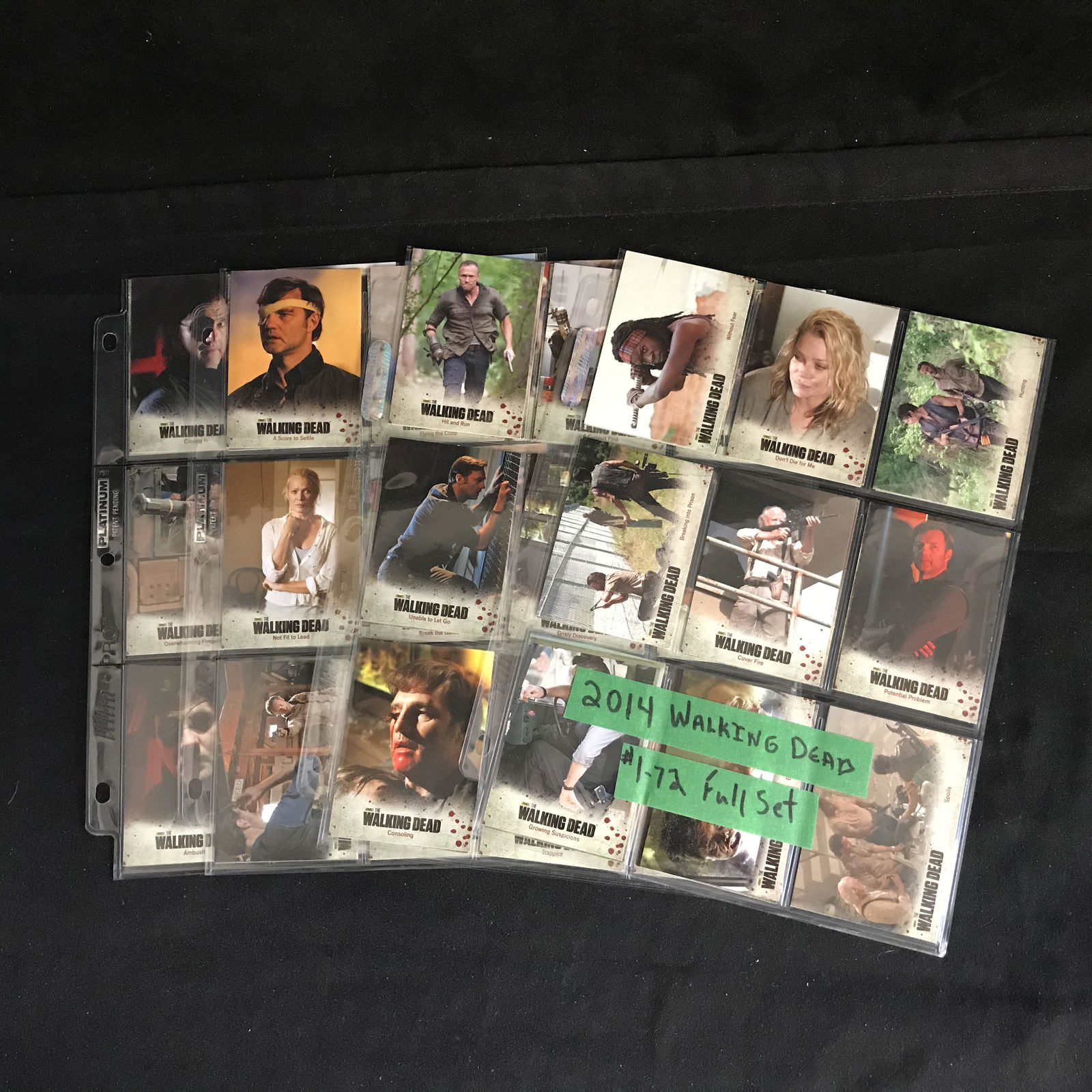 2014 WALKING DEAD COLLECTOR CARD SET (COMPLETE #1-72) (1 of 1)