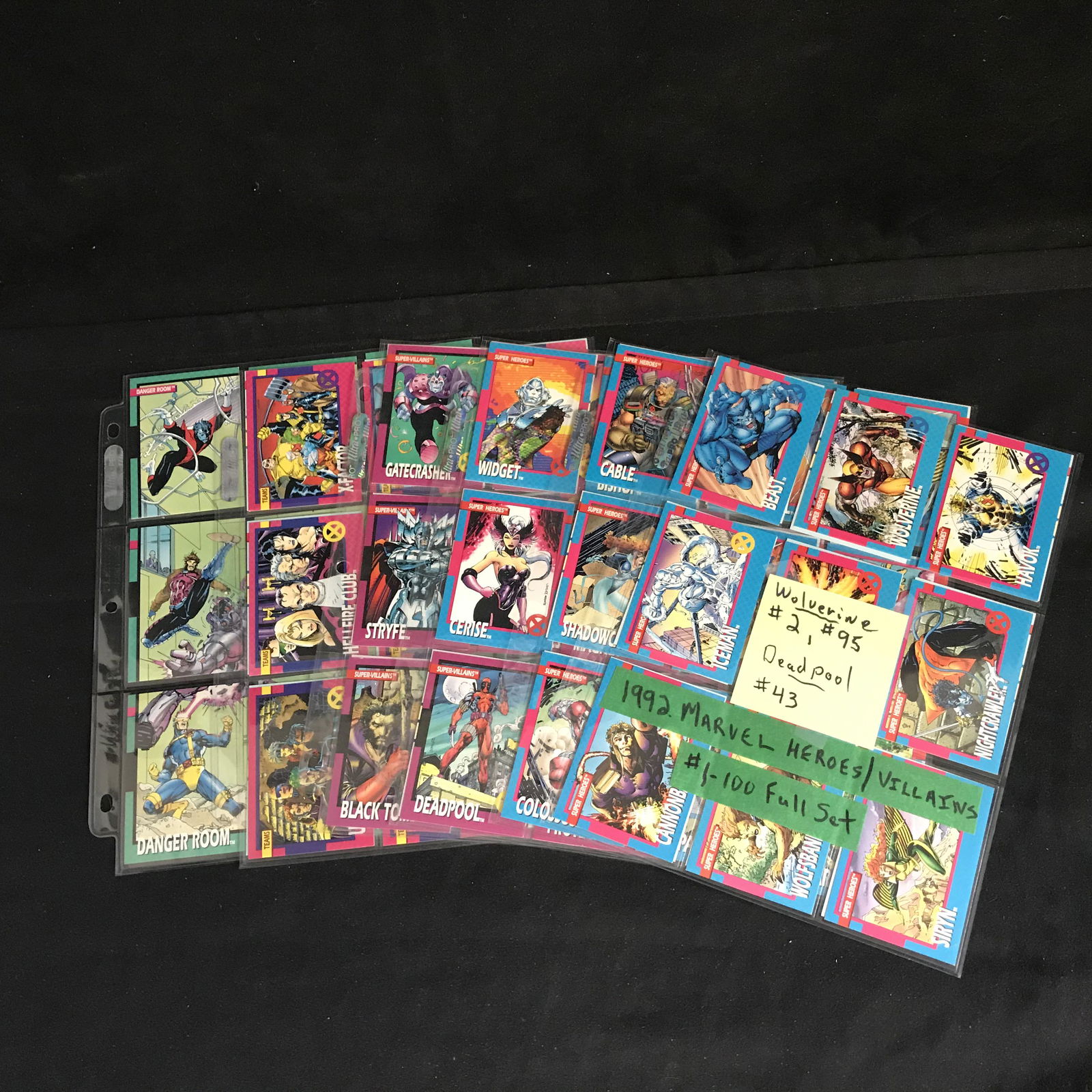 1992 MARVEL HEROES/ VILLAINS COLLECTOR CARDS (FULL SET (1 of 1)