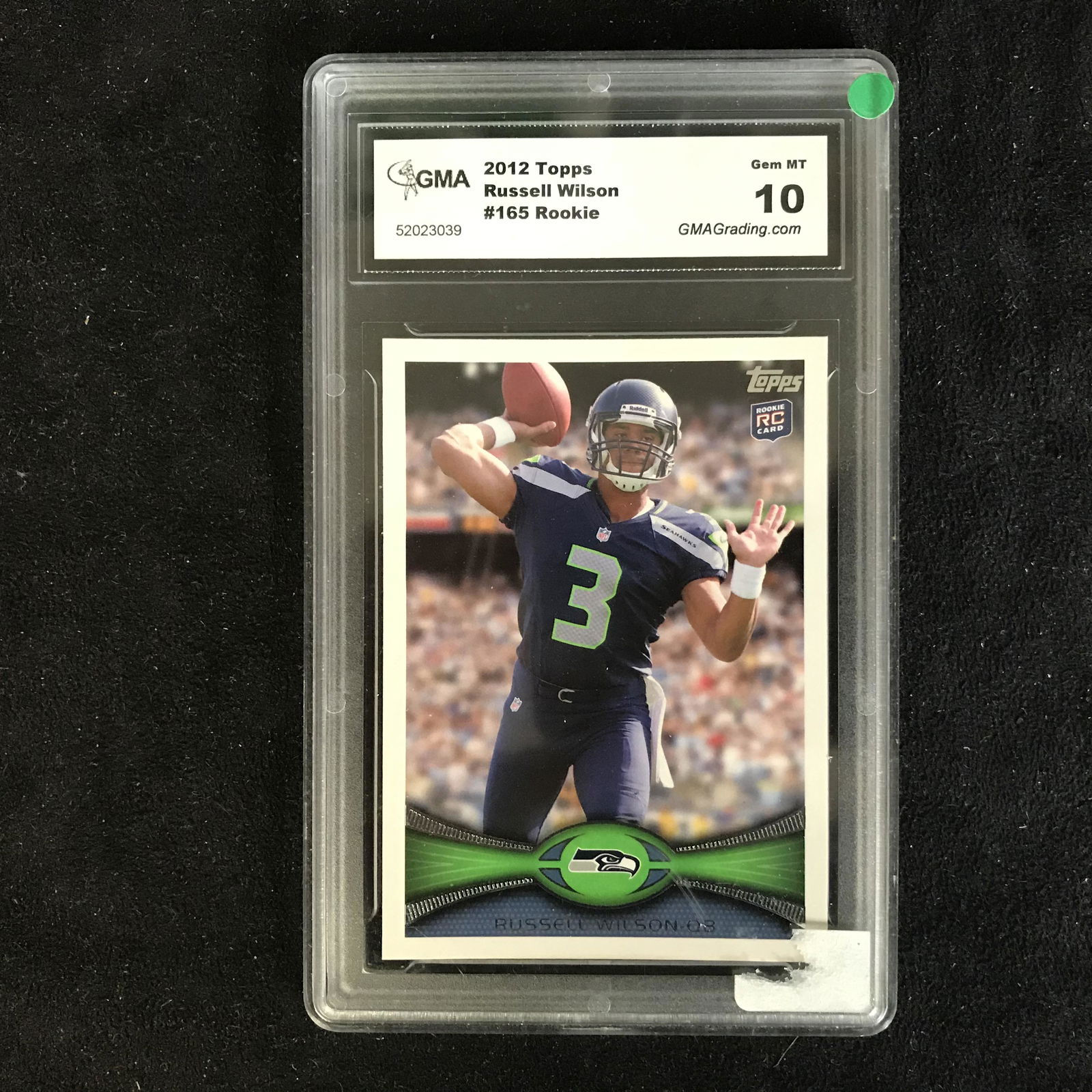 2012 TOPPS #165 RUSSELL WILSON RC (GEM MINT 10) (1 of 1)