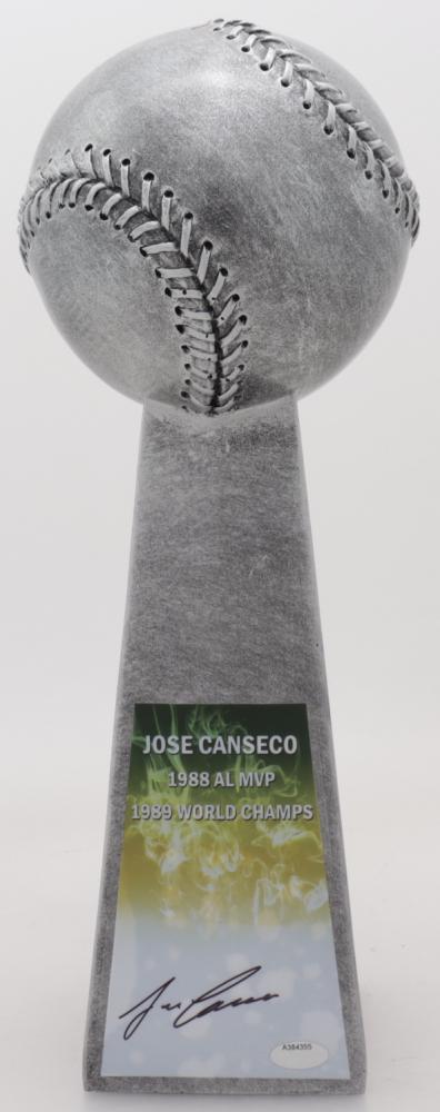 JOSE CANSECO SIGNED BASEBALL WORLD CHAMPION 14 INCH (1 of 3)